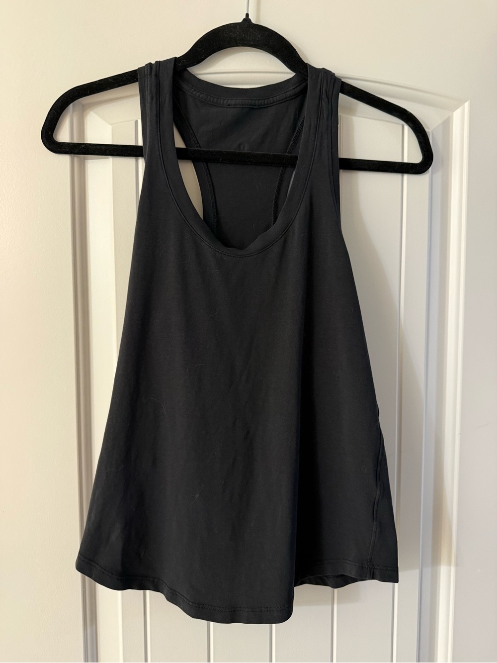 Black cotton Lululemon tank top size 0/2 (no tag inside)